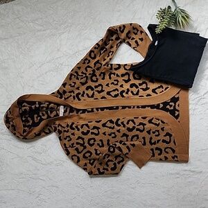 Leopard Print Knit Cardigan